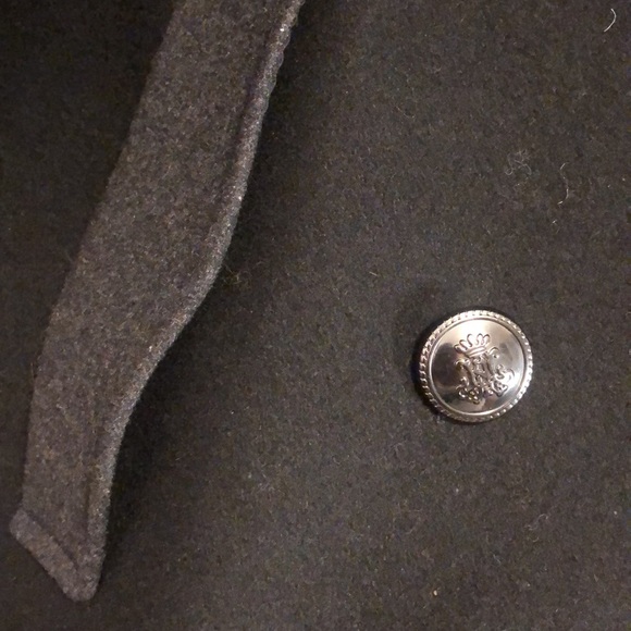 3/$25 Nautica wool coat with contrast hem and sleeves | size M - Picture 6 of 7